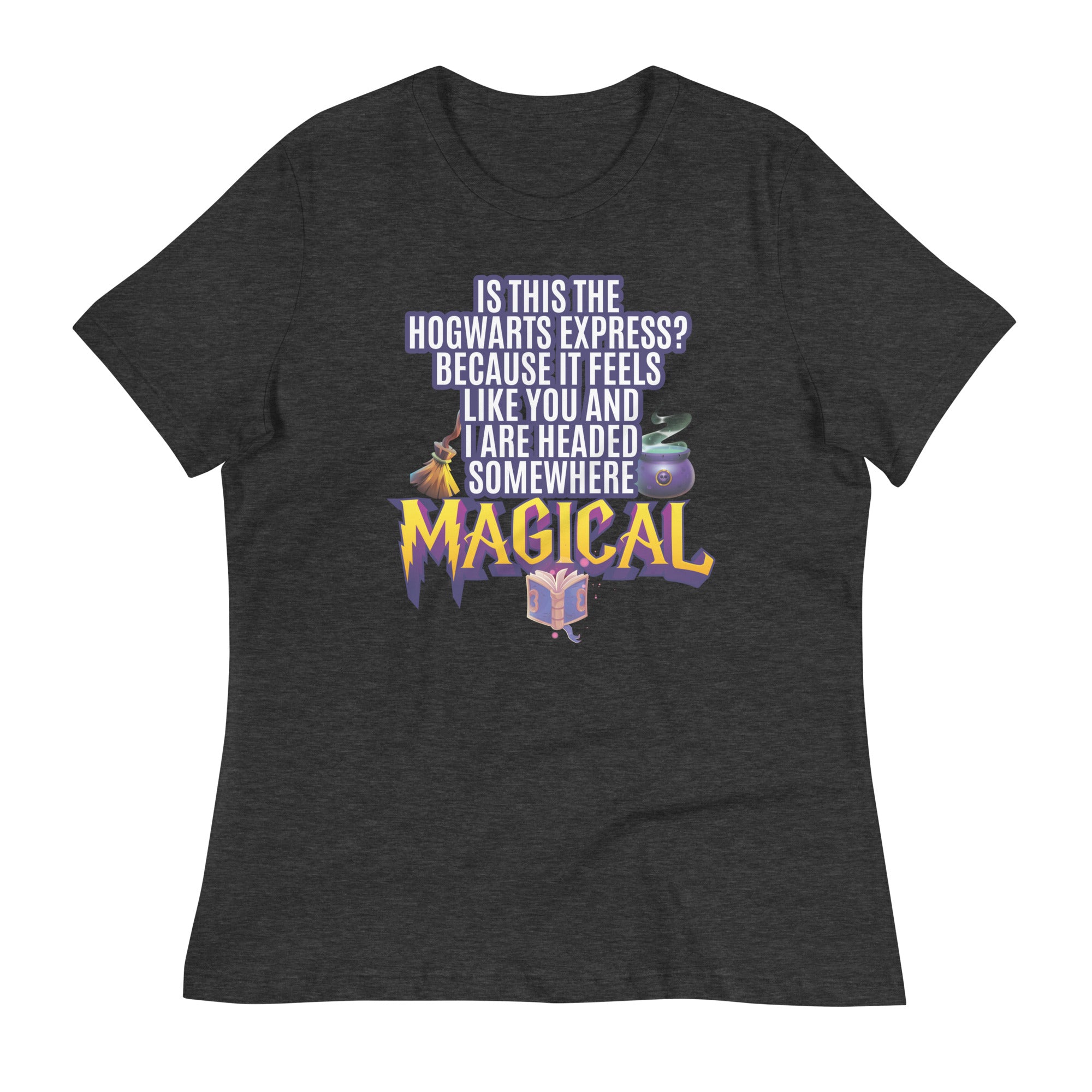 Maglietta Donna Harry Potter 'All Aboard The Hogwarts Express' - Grigio Chiaro - Taglia M - Licenza Ufficiale - 5