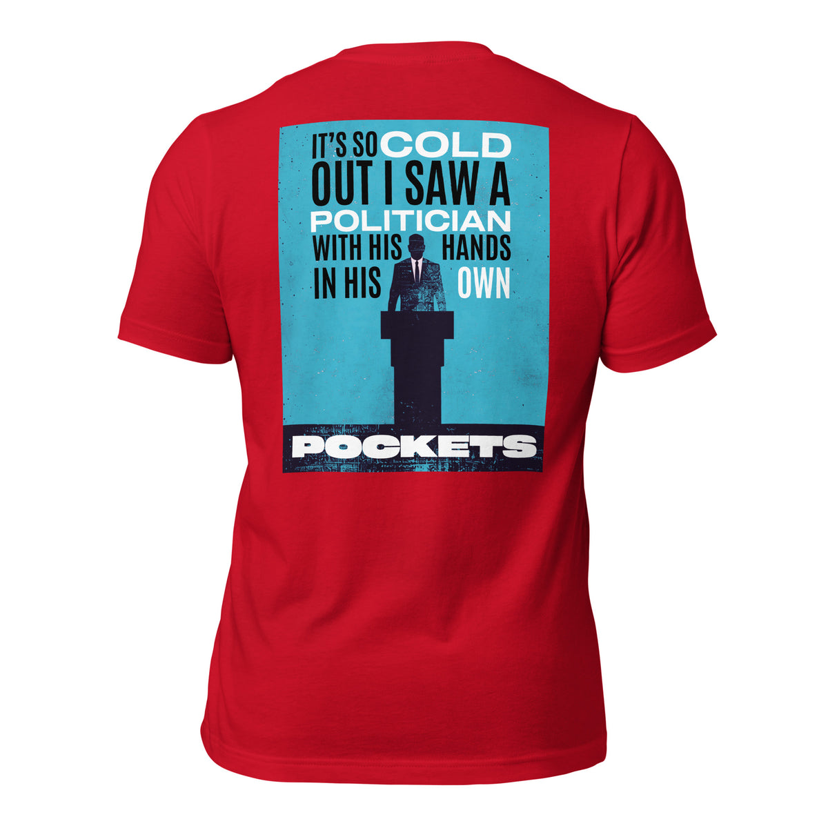 It's So Cold Out I Saw a Politician with His Hands in His Own Pockets Men's t-shirt